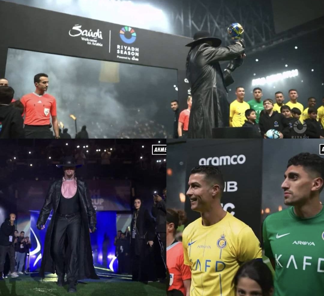 المصارع العالمي أندرتيكر يفاجئ الجماهير و يكشف عن كأس موسم الرياض 2024